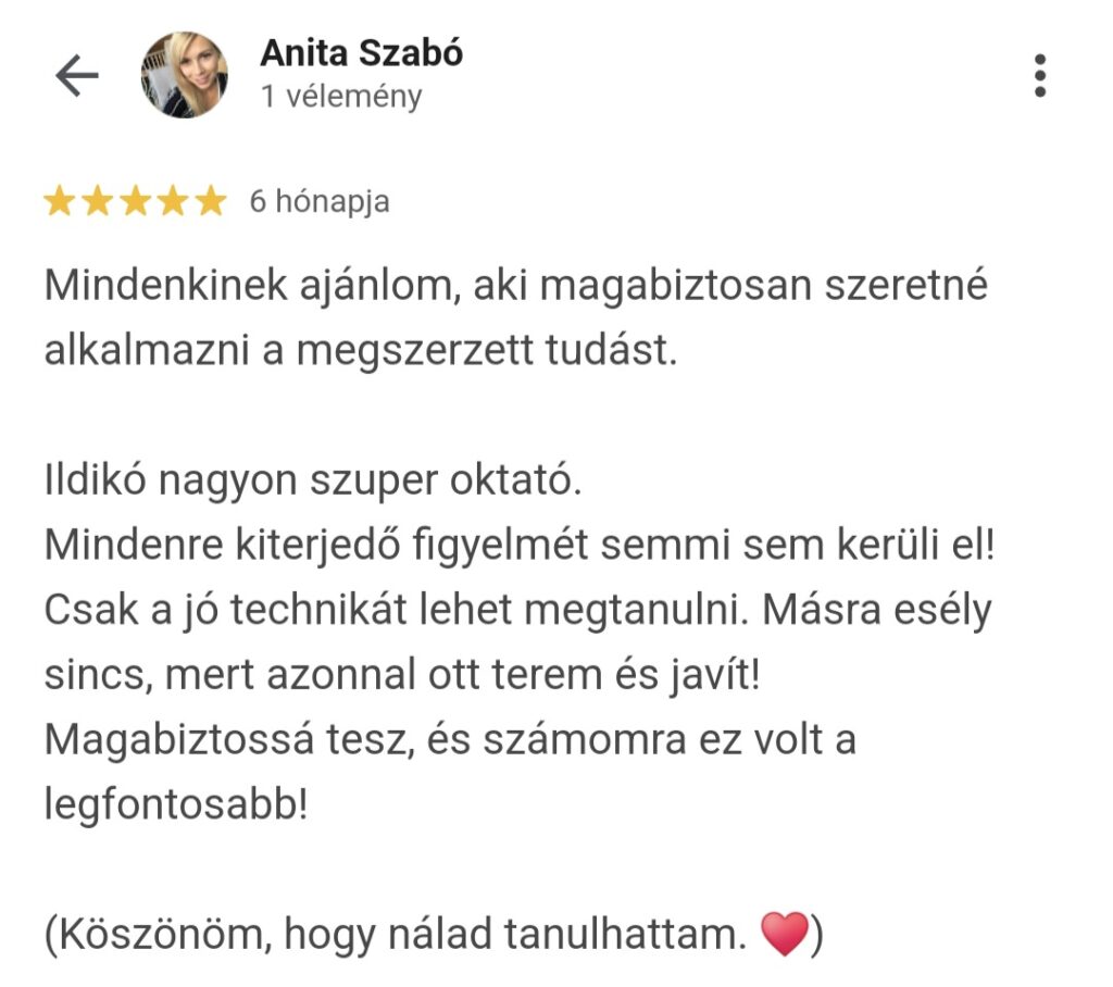 masszőr tanfolyam vélemény